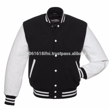 Genuine Leather Varsity Jackets / fashion baseball warm jacket